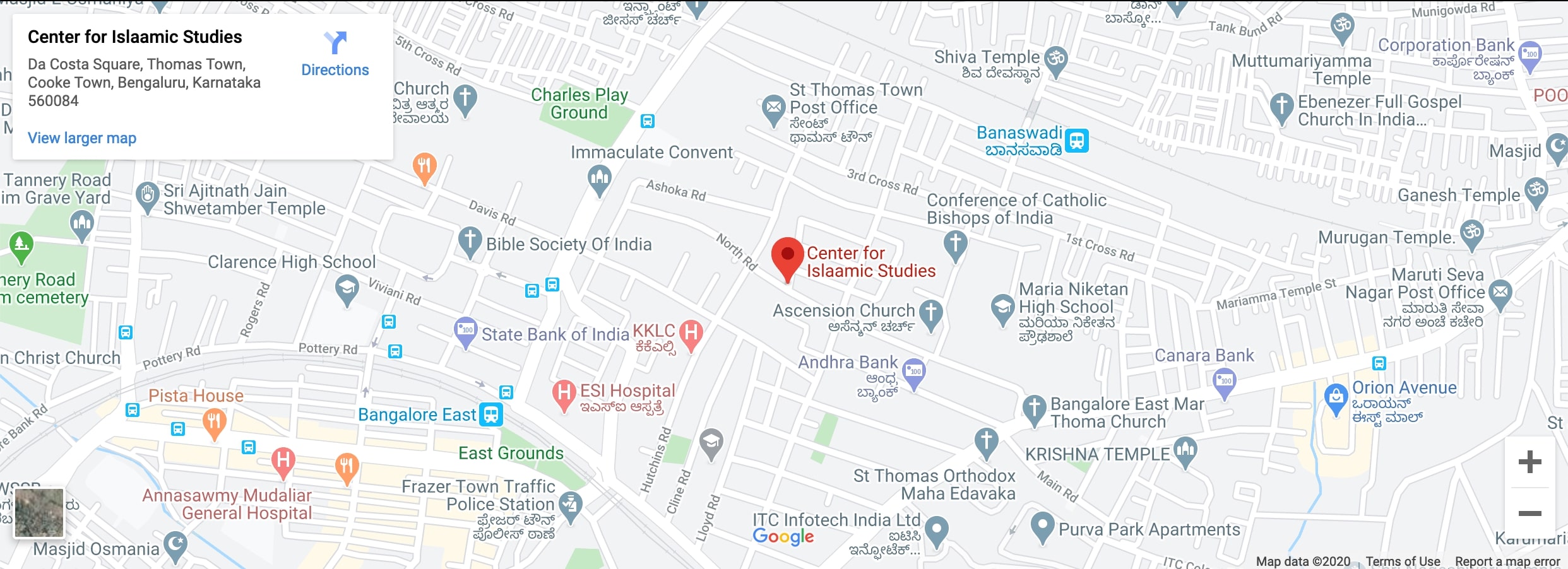 Google Map of Centre for Islamic Studies